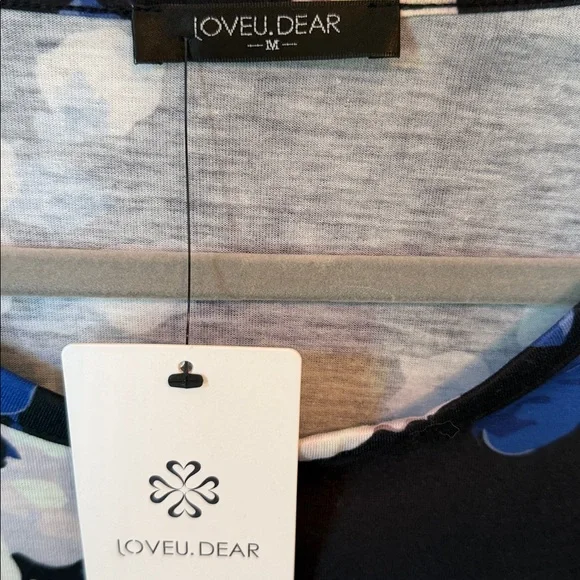 Loveu.Dear Size Medium Floral Long Sleeve Top New - Picture 5 of 10